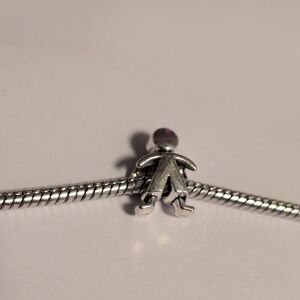 Silver Boy Charm for Pandora Style Bracelet
